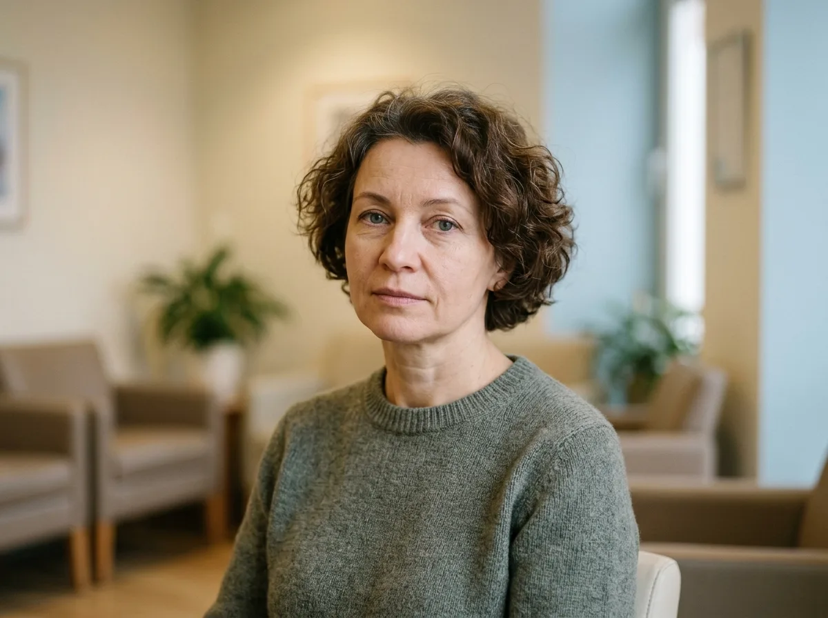 Женщина 40 лет, Краснодар, клиент наркологической службы, аватар для отзыва, нейтральный фон